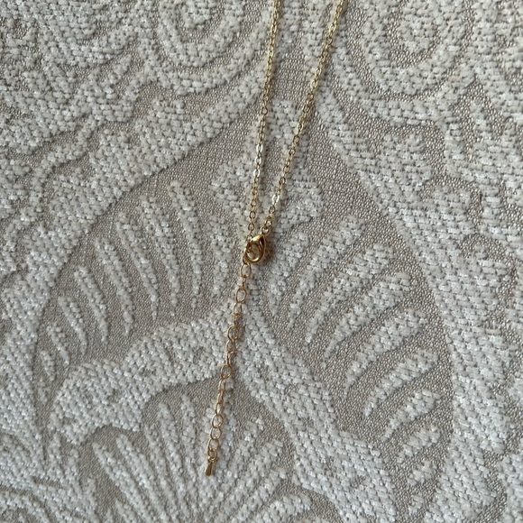 Chain Gold Initial Letter Necklace Pearl Oval Charm K - Picture 3 of 4